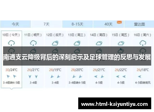 南通支云降级背后的深刻启示及足球管理的反思与发展